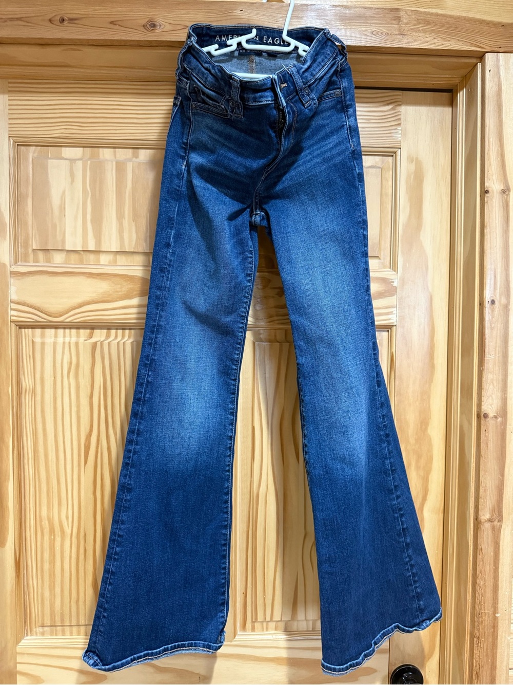 American Eagle Outfitters Women's Dark Blue Flare Jeans